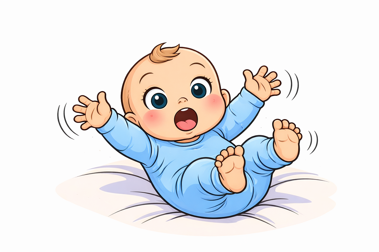 Baby erschreckt sich